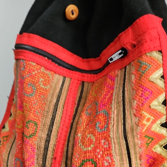Hand Crafted Vibrant Embroidered Backpack - Picture 4 of 5